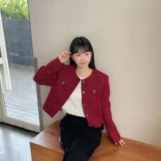 批发小香风外套女春秋款2025新款复古休闲短款小众气质韩系名媛上衣<b class='q'>潮</b>