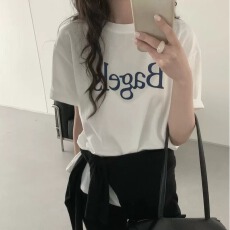 批发官图 21支纯棉-210克100%棉 2026年夏装基础百搭短袖T恤<b class='q'>女</b>印花