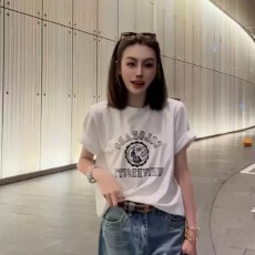 批发官图 21支纯棉-210克100%棉 2026年夏装基础百搭短袖T恤<b class='q'>女</b>印花