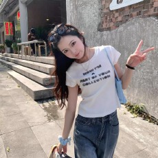 批发官图  实价2026年夏季百搭跑量款短袖T恤女款上衣40支仿棉1*1螺纹