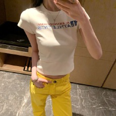 批发官图  实价2026年夏季百搭跑量款短袖T恤女款上衣40支仿棉1*1螺纹