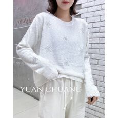 批发<b class='q'>欧洲站</b>秋冬<b class='q'>新款</b>韩版时尚洋气百搭显瘦长袖圆领毛衫女上衣