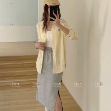 批发2026早春新款时尚套装女小狗刺绣衬衫外套+<b class='q'>蕾丝</b>背心+半身裙三件套