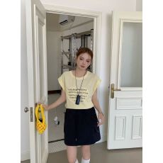 批发2026夏季新款韩版时尚百搭爱心字母印花<b class='q'>短袖</b>T恤<b class='q'>女</b>半身裙两件套