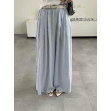 批发实拍<b class='q'>韩版</b>松紧腰垂感<b class='q'>阔腿裤</b>女2026夏季薄款冰丝棉麻休闲<b class='q'>裤</b>