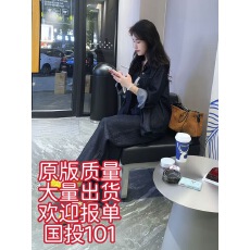 批发复古设计感<b class='q'>牛仔</b>套装女2025秋季新款气质宽松衬衫外套阔腿长裤
