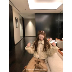 批发aaaaxbbb 新西兰小羊 奶白皮毛一体短外套上衣保暖毛绒上衣