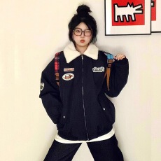 批发棉服女2025年新款棉袄夹克棒球服美式复古夹棉<b class='q'>冬</b>季超好看棉衣外套
