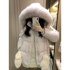 批发PINKMOON/定染星黛露紫色羽绒服 90新国标白鸭绒韩系加厚外套