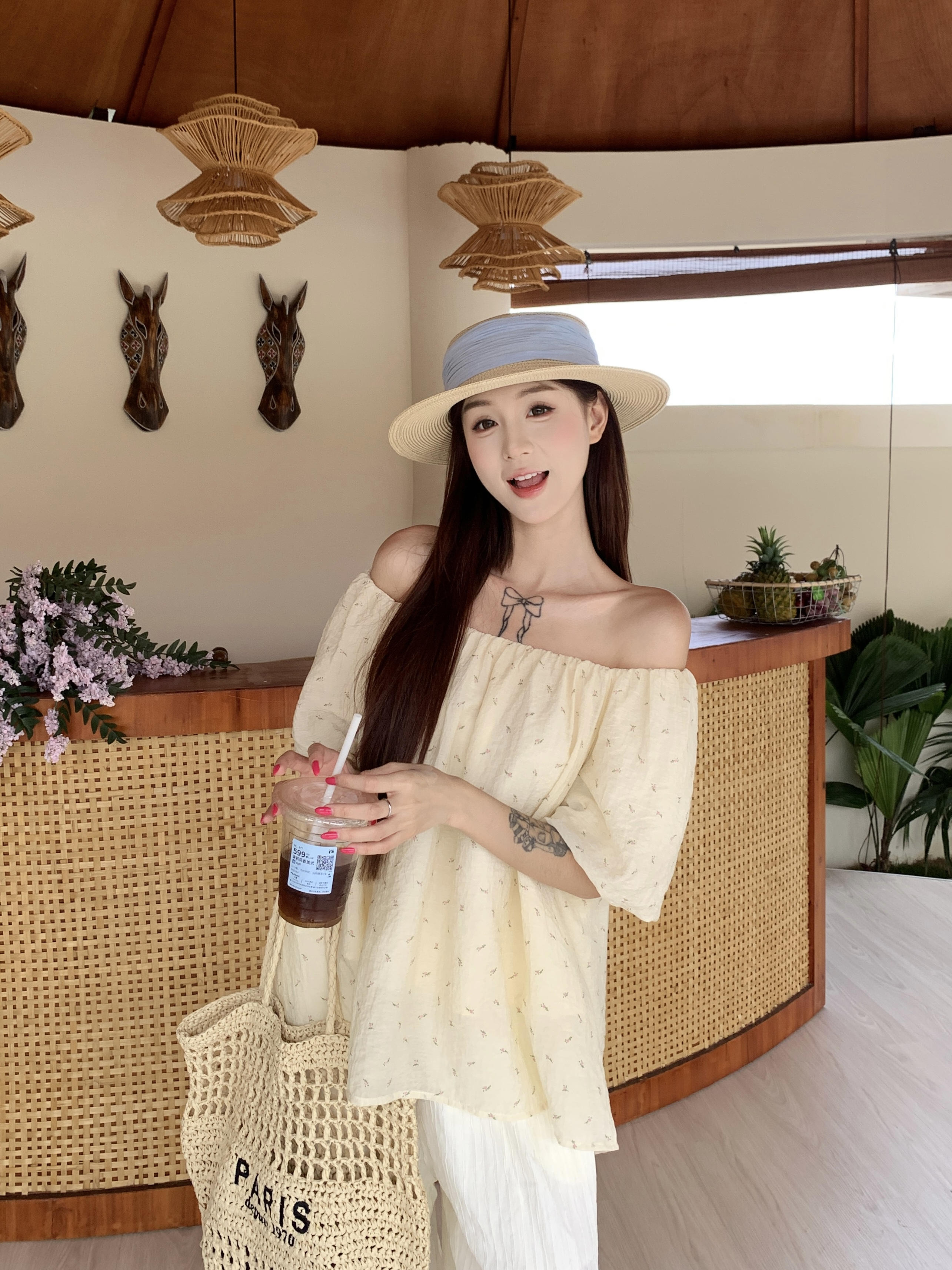 실사 한 부서 미니멀리즘 작은 청신 꽃무늬 맨위