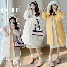 批发实拍2025长款棉衣棉服冬季保暖加厚宽松外套孕妇棉衣