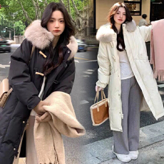 批发2025长款棉衣棉服冬季保暖加厚宽松外套孕妇棉衣