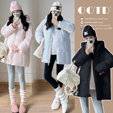 批发实拍2025网红泡芙棉衣棉服冬季保暖加厚宽松外套孕妇棉衣