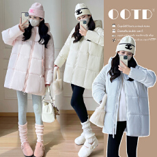 批发实拍2025网红泡芙棉衣棉服冬季保暖加厚宽松外套孕妇棉衣