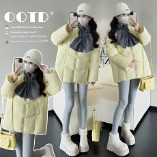 批发实拍网红韩版石墨烯云绒2025冬季新款<b class='q'>中长款</b><b class='q'>孕妇</b><b class='q'>棉服</b>+围巾两件套