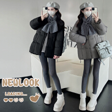 批发实拍网红韩版石墨烯云绒2025冬季新款<b class='q'>中长款</b><b class='q'>孕妇</b><b class='q'>棉服</b>+围巾两件套