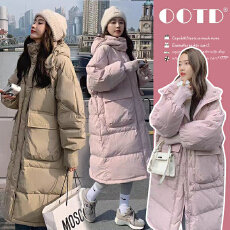 大量2025孕妇中长款连帽冬季羽绒棉服