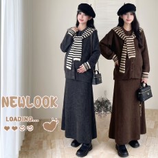 批发实拍大码慵懒风条纹披肩卫衣三件套女秋冬<b class='q'>显瘦</b>遮<b class='q'>孕妇</b><b class='q'>肉</b>休闲套装
