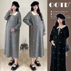 批发实拍~现秋<b class='q'>冬</b>网红宽松针织外穿都可孕妇毛衣连衣裙