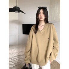 批发2025年早秋装新款超<b class='q'>大码</b>胖mm卫衣<b class='q'>女装</b>秋衣外穿爆款长袖V领上衣服