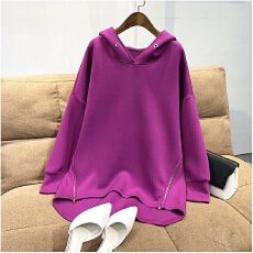 批发潮牌<b class='q'>女装</b>春秋新款韩版百搭连帽卫衣女宽松大码长款休闲女士上衣潮