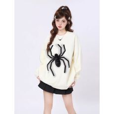 批发欧美街头蜘蛛刺绣圆领卫衣男女宽松新款小众<b class='q'>情侣</b><b class='q'>休闲</b><b class='q'>外套</b>