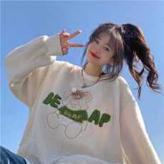 孕妇秋冬套装2025新款时尚加厚保暖上衣长袖孕晚期宽松卫衣两件套