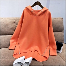 批发<b class='q'>孕妇装</b>连帽卫衣女秋季韩版宽松大码长袖拉链薄款<b class='q'>百搭</b>遮肉上衣外套