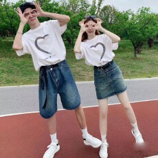 批发夏季新款设计感情侣上衣纯棉宽松重磅半袖roor特别的情侣<b class='q'>短袖</b><b class='q'>t</b><b class='q'>恤</b>