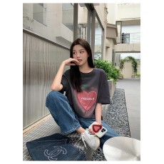 批发睡衣女夏季纯棉网红ins风<b class='q'>运动</b>短袖短裤两件套装可外穿休闲家居服