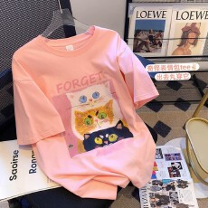 2025新款女装夏季印花纯棉短袖T恤上衣