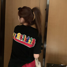 批发复古chic港风<b class='q'>刺绣</b>字母短袖t恤女夏季韩版bf原宿风学生宽松<b class='q'>上衣</b>服