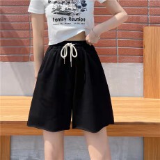 批发高腰短<b class='q'>裤</b>女2026年春夏季新款宽松中<b class='q'>裤</b>破洞显瘦<b class='q'>大码</b>阔腿a字热<b class='q'>裤</b>子