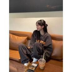 批发休闲运动服套装女春秋慵懒风宽松<b class='q'>卫衣</b>外套卫裤束脚裤子两件套女装