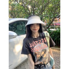 美式复古灰色正肩短袖t恤女夏季辣妹纯欲风修身显瘦高腰短款上衣