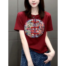 批发小众设计感新中国风盘扣t恤女短袖2026夏季新款宽松半袖<b class='q'>上衣</b>潮