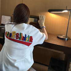 批发<b class='q'>纯棉</b>短袖t恤女夏装2026年新款韩版宽松后背字母印花<b class='q'>打底衫</b>上衣服