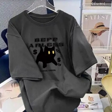 批发【纯棉】<b class='q'>男</b>女同款 宽松版港风休闲夏季短袖t恤韩版潮ins上衣