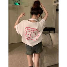 批发大码<b class='q'>女装</b>韩版纯棉印花短袖t恤女夏休闲宽松显瘦胖mm遮肚上衣藏肉