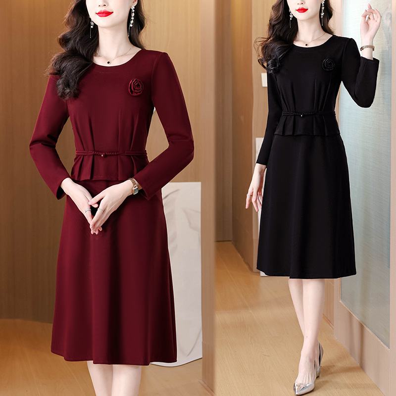 MY13874# 女裝貨源新款大码连衣裙时尚洋气中长款女裝貨源服裝批發服裝...
