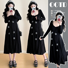 批发实拍 孕妇装套装法高级感立体花朵显瘦吊带连衣裙+开衫连衣裙