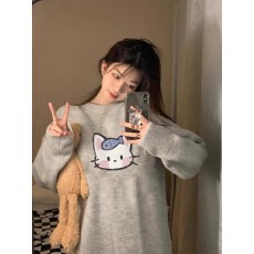 批发特别的情侣装冬装毛衣2025新款冬季<b class='q'>猫</b><b class='q'>吃鱼</b>高级感慵懒风针织衫外套