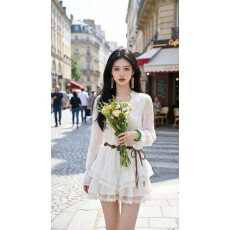 批发画解WAHJU2026<b class='q'>夏季</b>新品裙子休闲度假风精致公主设计感<b class='q'>连衣裙</b>