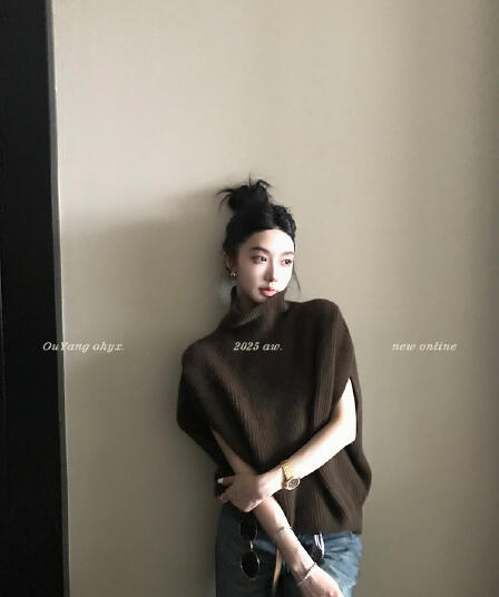 지구 Ouyang 지능 스택 음악 편안함 지구 부드러운 따뜻한 피부 슈퍼 럭셔리 너구리 플러시 양모 니트 스웨터 맨위