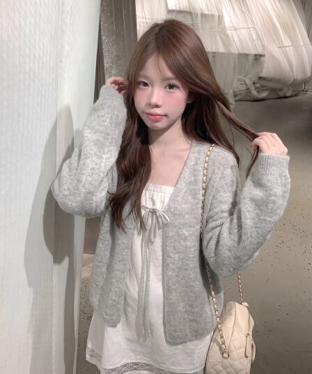 siiooye 남자 플러시 질감 빛 사람들 분위기 포함 양 낙타 털 레이스업 오픈 가디건 스웨터 여자 가을 루즈핏 재킷