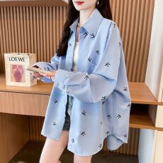 批发实拍 原版做法防晒<b class='q'>衬衫</b>女外套春夏2026新款小衫蓝色上衣气质<b class='q'>衬衣</b>