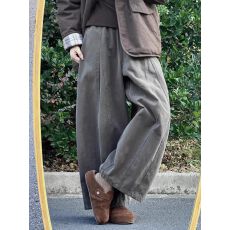 批发立体腰 高密斜纹工装休闲裤女胖妹妹<b class='q'>大码</b>梨形身材高腰九分裤