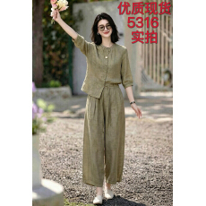 批发实拍女装原创品牌旗舰店高级感上衣裤子亲肤舒适套装2026<b class='q'>夏季</b>新款