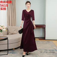 批发高端喜婆婆婚宴装妈妈参加婚<b class='q'>礼服</b>高贵年轻丈母娘旗袍显瘦连衣裙夏