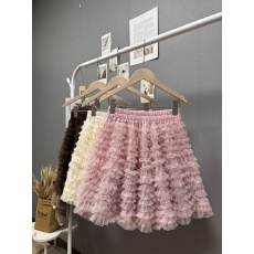 批发实拍 秋冬新款2025甜美减龄多层木耳荷叶边蛋糕裙中短公主<b class='q'>半身裙</b>